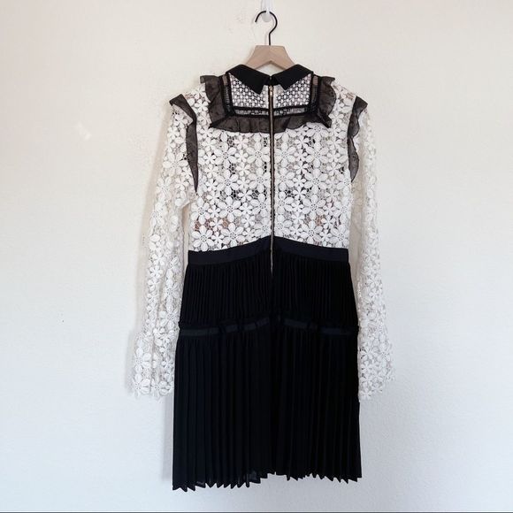 Self Portrait Adeline Lace Up Pleated Dress - Picture 9 of 13